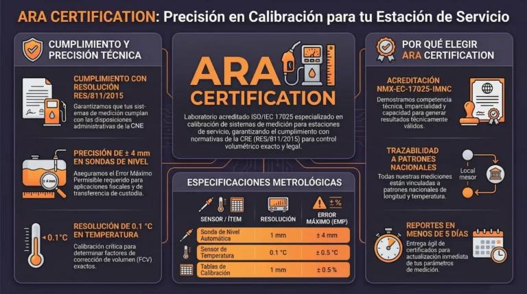 Infografía: precisión en calibración de sondas de nivel y temperatura